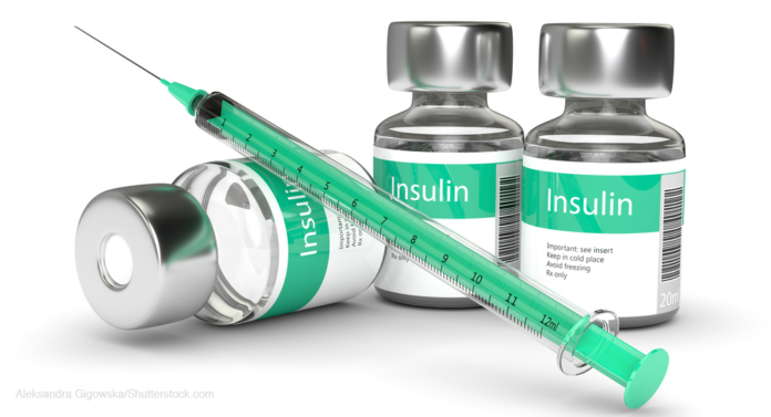Image of bottles of insulin with injection needle
